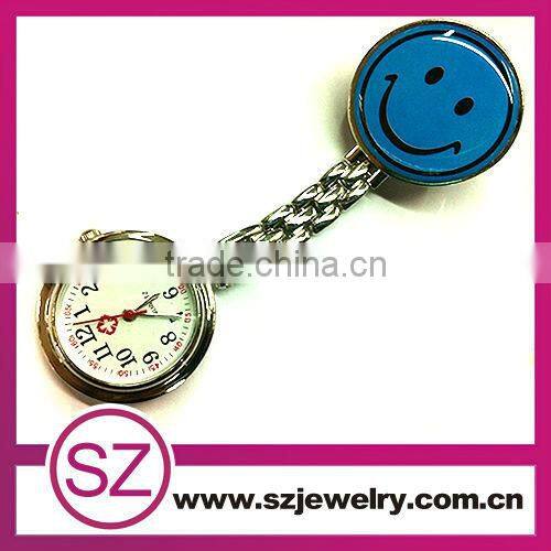 angle smile blue heart shape nurse fob watch for sale