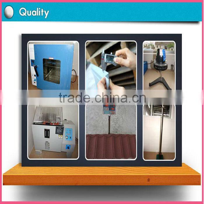 soft deco purple color stone chip coated metal resin roof tile