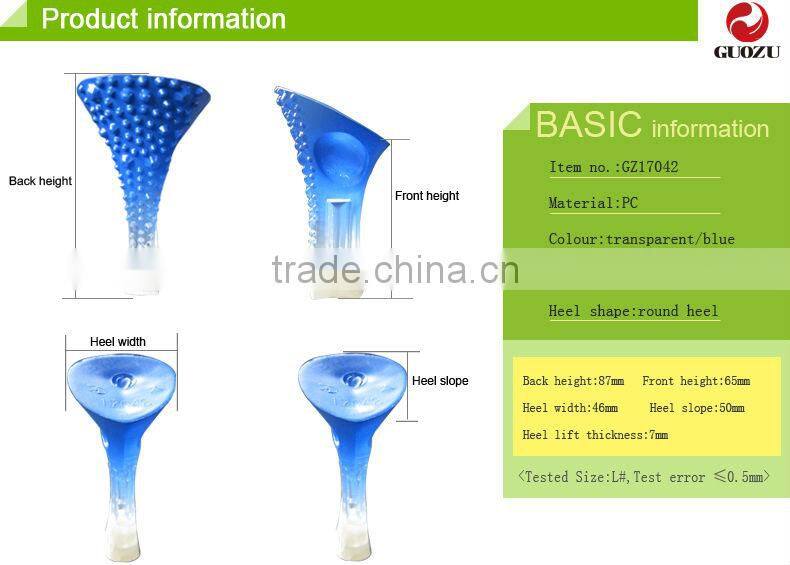 Blue high heel for shoe sole