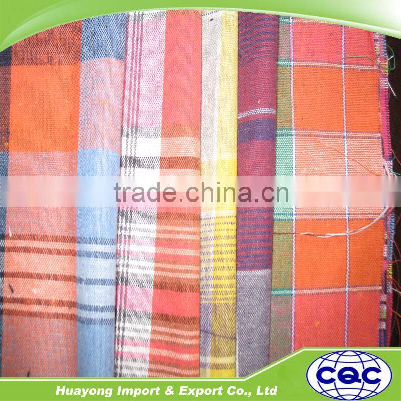 factory price imitation linen check fabric