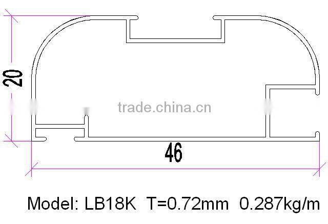 wooden grain aluminum frame for Kitchen Cabinet series aluminium profile