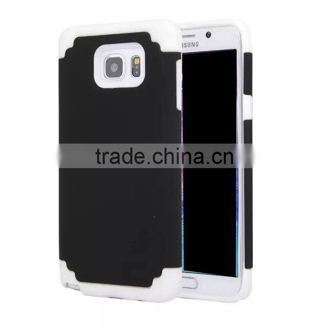 2 in 1 silicone+pc hybrid case for Samsung note 5 robot case with dual-layer protective shell case