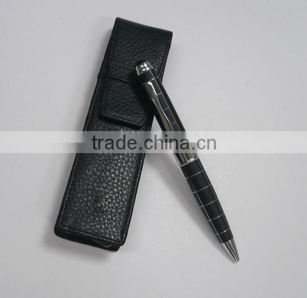 Metal ball pen and roller pen with PU leather gift box