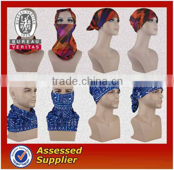 100% polyester seamless multi scarf