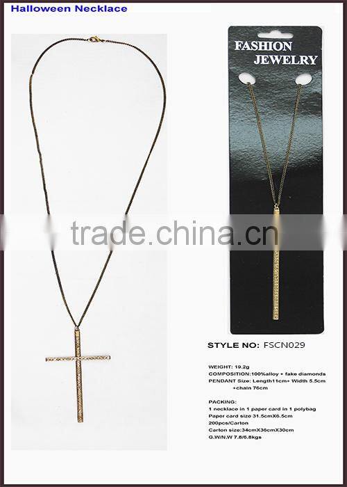 76's Chain Pendant Cross Necklace With Retail Packing