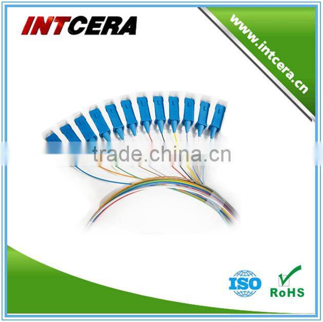 Good quality with factory price SC/PC singlemode and 900um 12 color fiber optic pigtail sets