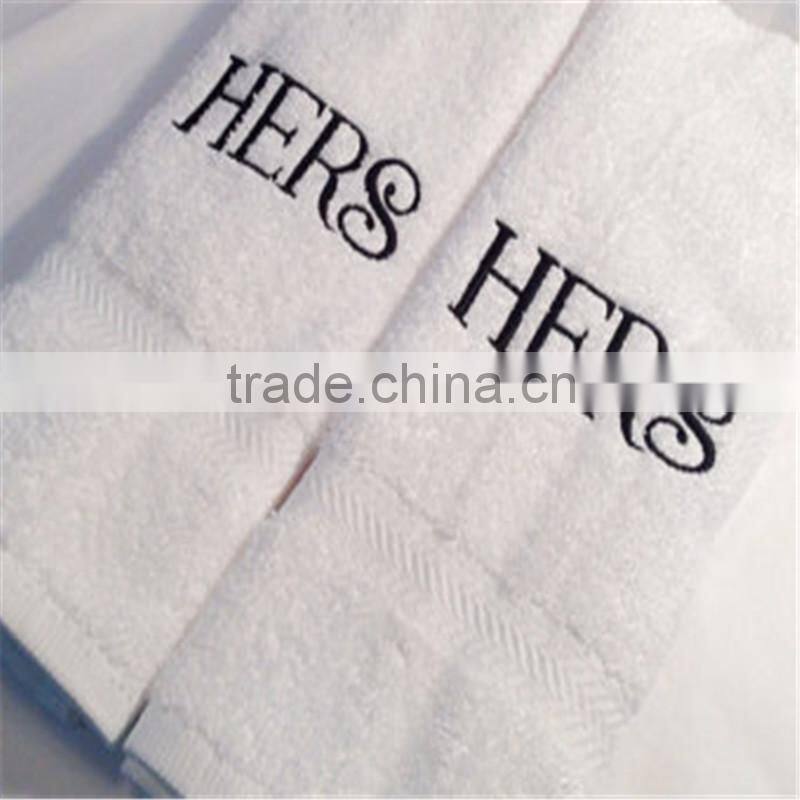 hers and hers towels wholesale his and hers towel 100% cotton Gift Set