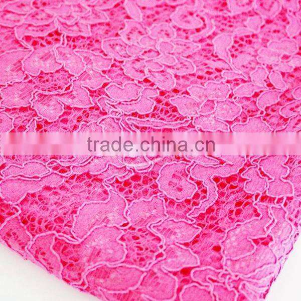 2016 hot selling raschel knit cotton nylon fabric lace wedding dresses