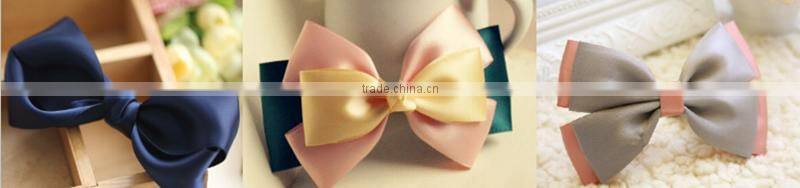 Purple Chiffon Ribbon Hair Bow For Long Hair Alligator Hair Clips