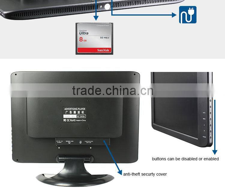 FlintStone shopping mall wall mounted 19 inch lcd video monitors