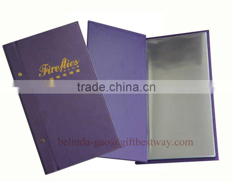 High Quality drink list menu ,wine cover