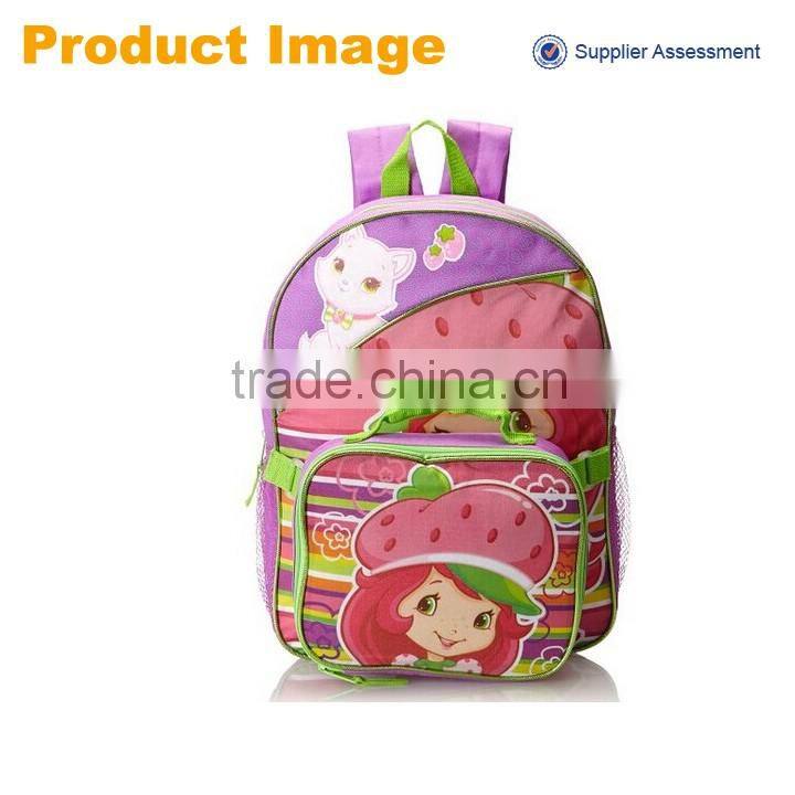 alibaba China wholesale cute cartoon school bag and lunch bag set for girl