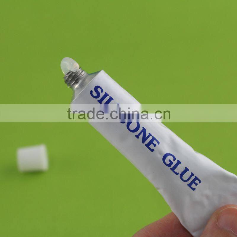 Clear silicone glue for hard plastic, ABS adhesive