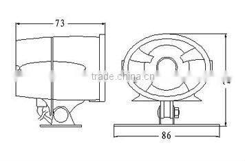 ES-210,12v single tone siren,WITH CE OR ROHS