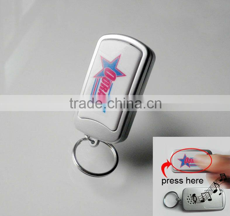ABS plastic pre-record talking button Keychain For promotion gift