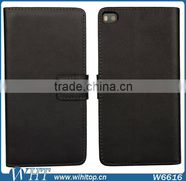 Leather Card Slot Flip Cover with Stand for Huawei Ascend P8 Case