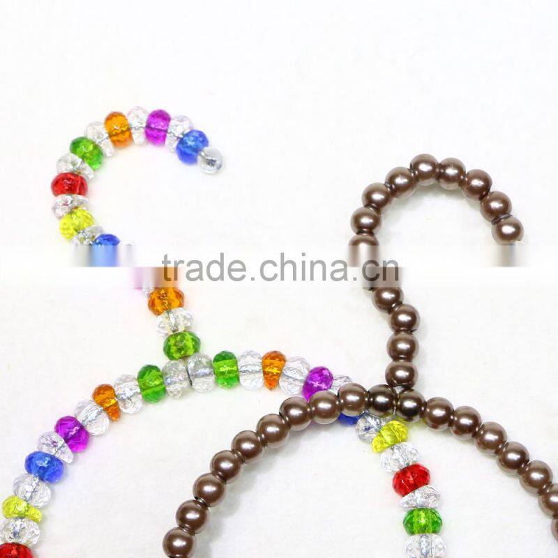 Golden brown bead fashion pearl hanger for clothes