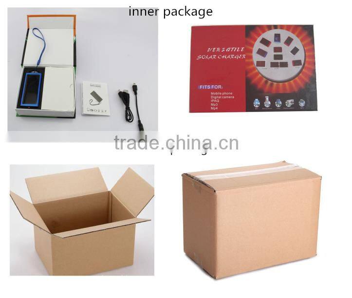 2015 clourful Mobile power bank solar charge power bank for phones mini solar power bank 2000mah