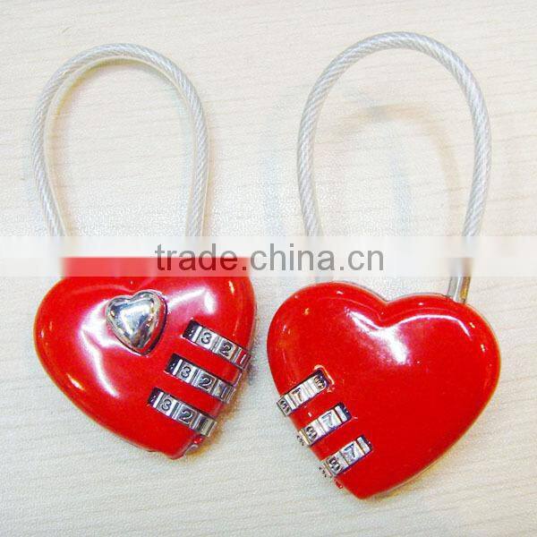 CH-28A keyless love heart shaped padlock wholesale