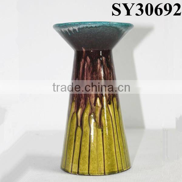 Indoor small glazed votive candle holder