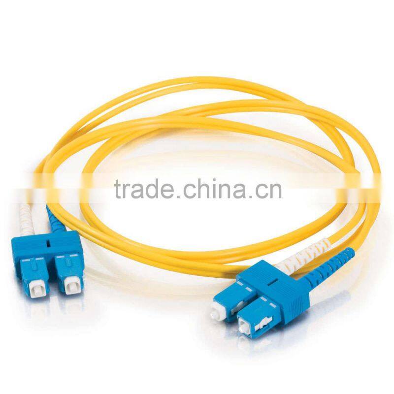 SC-SC 9/125 OS1 Duplex Singlemode PVC Fiber Optic Cable (LSZH) - Yellow