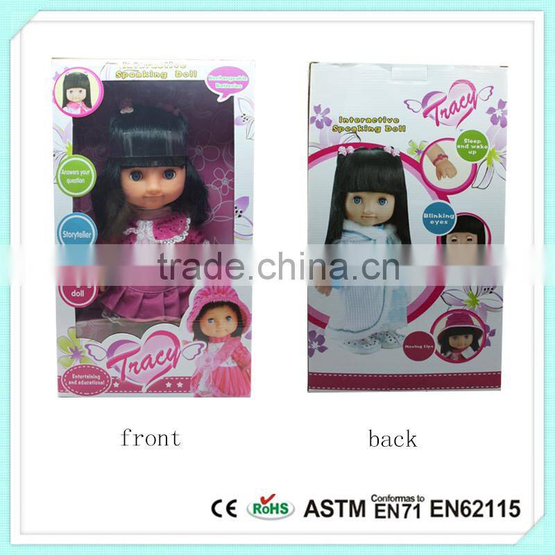 Fashion Dress English Intelligent Talking Doll Baby Toy With IC
