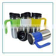 Rubber Ribbed Stainless Steel Custom Coffee Mugs