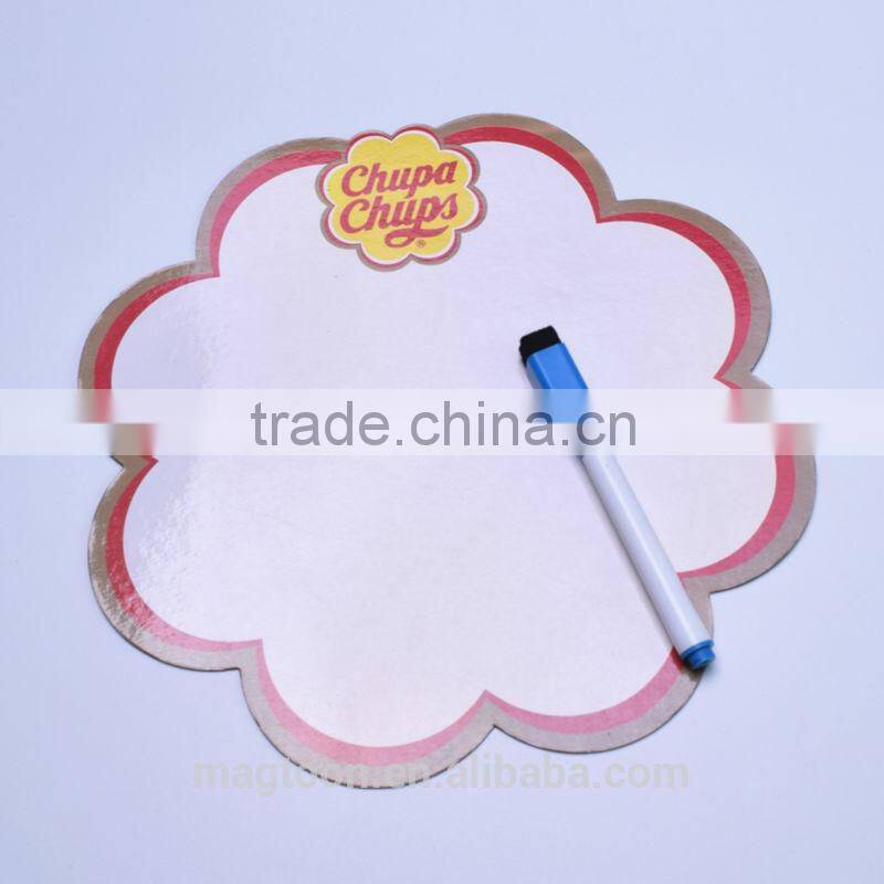 Personalized refrigerator magnetic memo board with magic