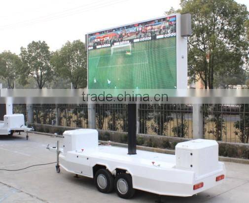 Outdoor large LED display screen advertising trailer,mobile LED TV display advertising vehicle
