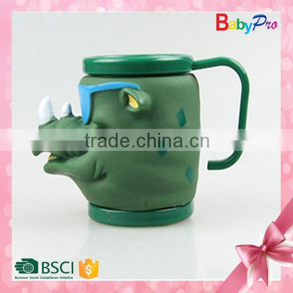 Babypro 2015 New Products Alibaba China Tableware Plastic Cup Cute Cartoon Plastic Cup For Kids With Handle Plastic Cup For Sale