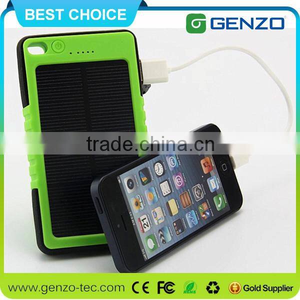 Best selling !!! China manufcturer Portable 5000mah solar power bank for mobile phone
