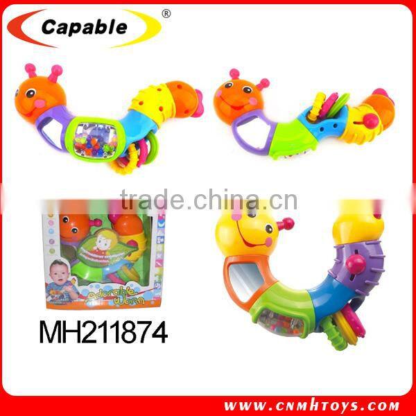 Funny educational baby toys with sound rotating insect toy
