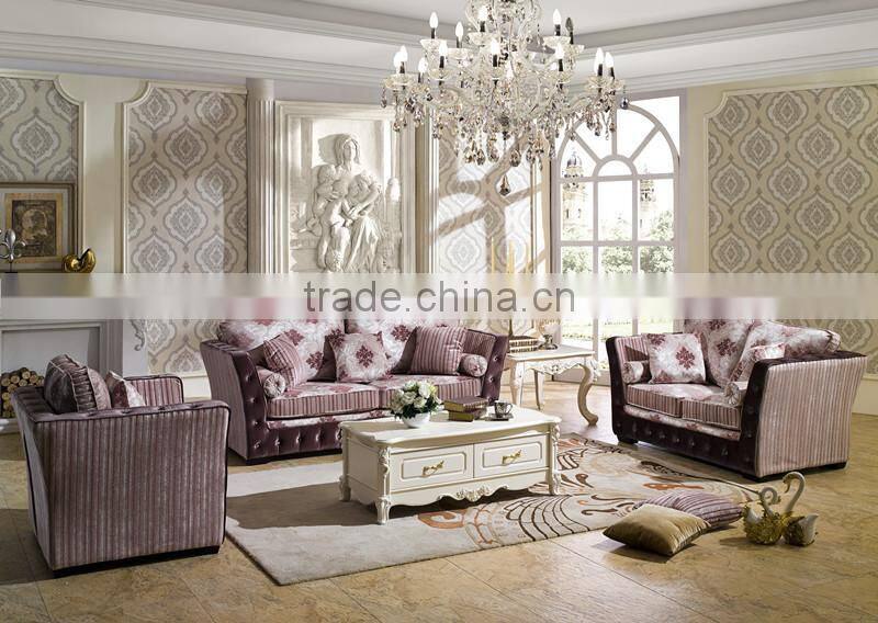 2015 italian new classical fabric sofa set design AL025