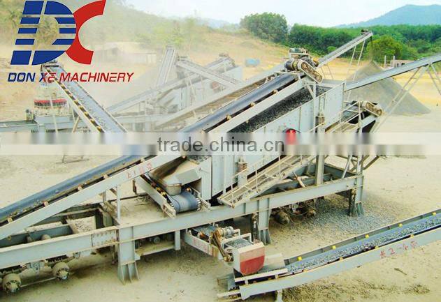 Easy maintenance mobile stone crushing line