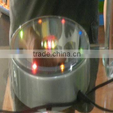 Wholesale 3d laser rngraving crystal block/cube with LED base , 3d LED cube