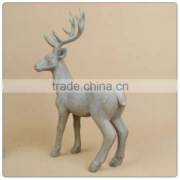Resin Big size Deer for Xmas ,Life size deer statue ,garden figurine of polyresin