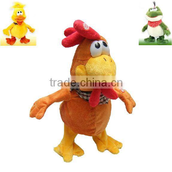 Stuffed plush chicken sing and dancing electronic plush toy