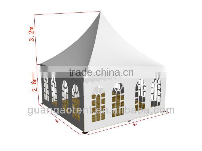 6m Square Luxury Pagoda Party Tent for Sale