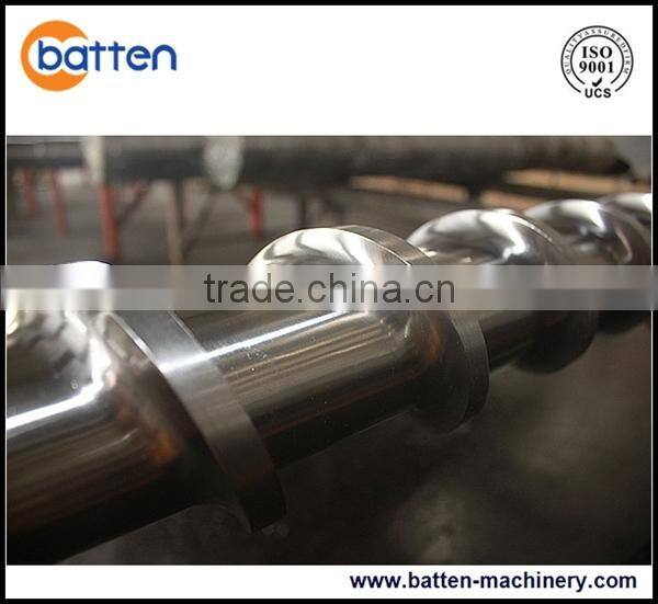 bimetallic recycling single extruder screw and barrel for PE film plastic machine
