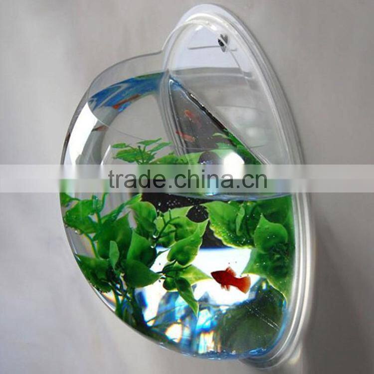 Factory wholesale acrylic plastic sphere aquarium wall hanging aquarium