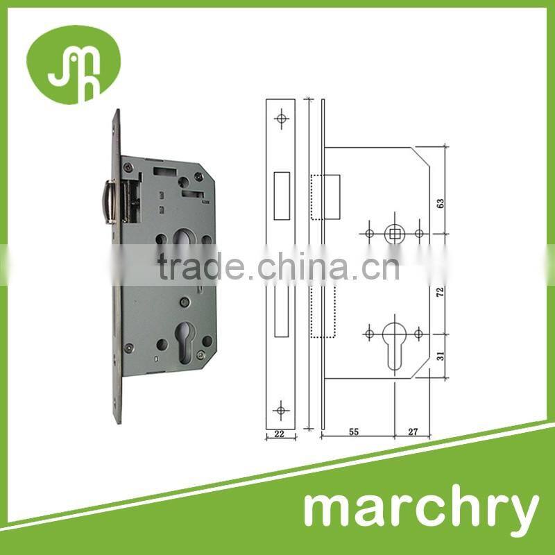 Stainless Steel Euro Profile Security 55x72mm Door Lock