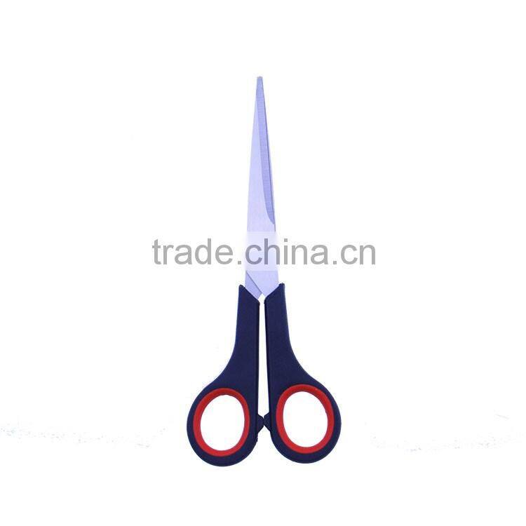 New style office scissors black rubbber handle razor household scissor