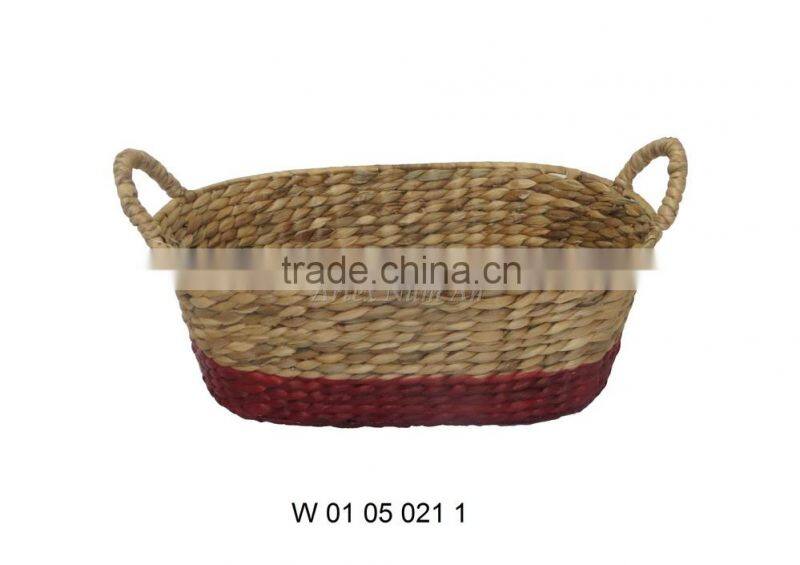 Water Hyacinth Storage Baskets with 2 Handles / Storage Bin