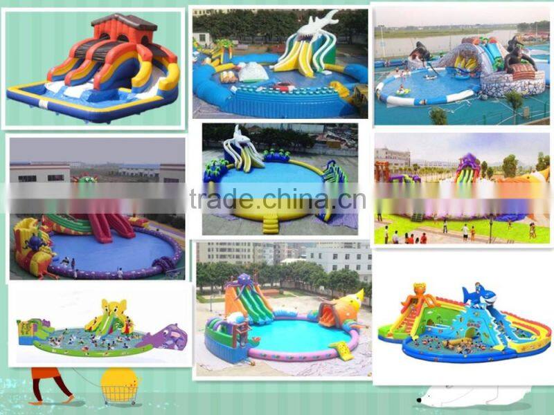 QH-WP-12-inflatable mini water park with pool for kids portable water park