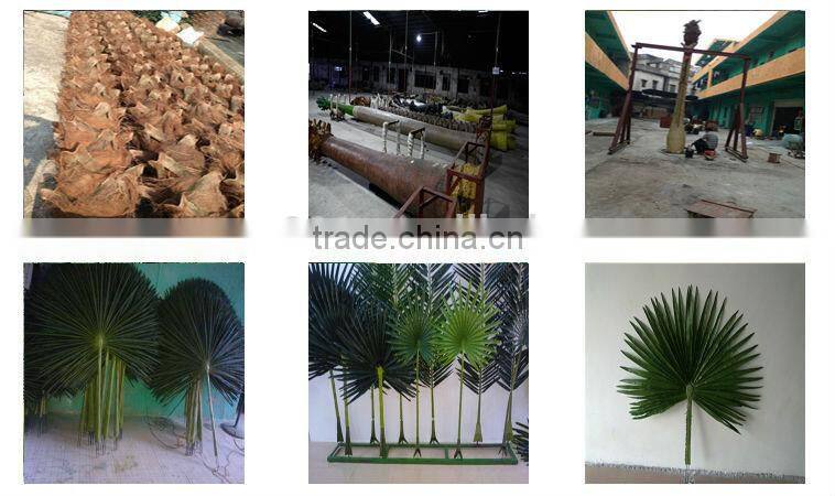 Wholesale artificial palm tree fiberglass artificial fan palm tree