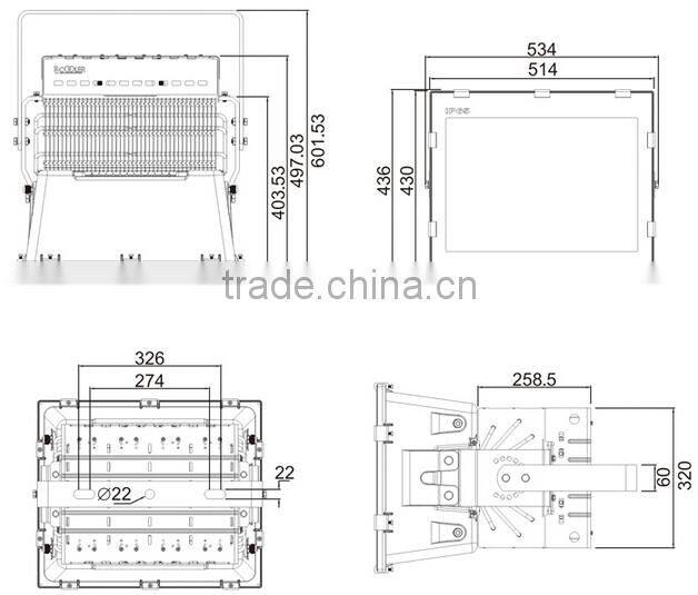 1000w led floodlight replace floodlight 2000w IP66 waterproof LED high mast light