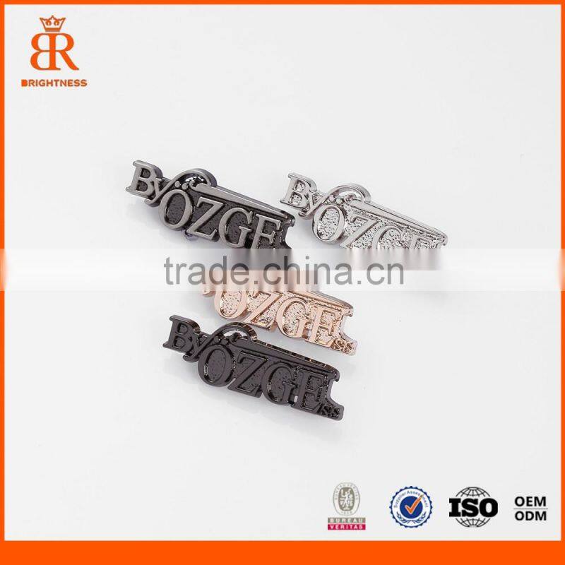 Custom handbags tags engraved logo plates metal luggage tags