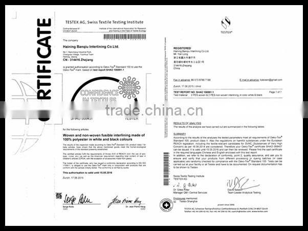 Top quality Paste dot nylon nonwoven interlining/nonwoven interfacing/entretela