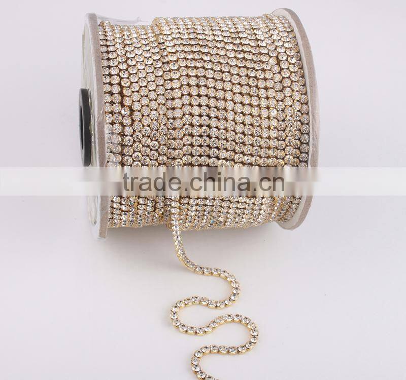 Colorful outlook whole sizes avalible crystal rhinestone cup chain