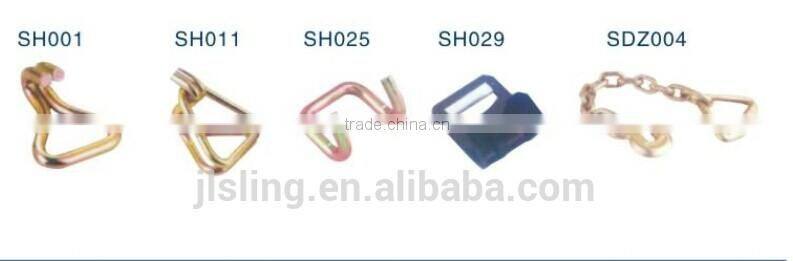 3 Inch Flat Hook Cheap Ratchet Straps with Yellow Webbing